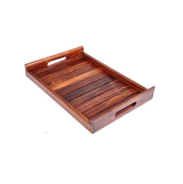 Standard Wooden Serving Tray Made Of Premium Quality Wood Dry Fruits