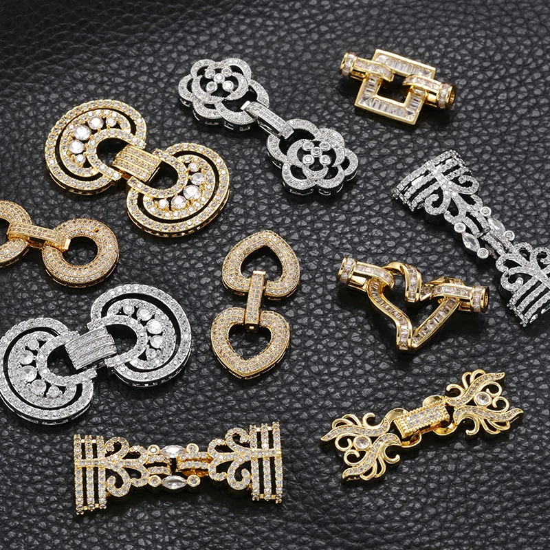 Clasps Lock Fasteners for Bracelets Zirconia Necklace Closures Pearl Clasps for Jewelry Making Accessories Cubic Parts
