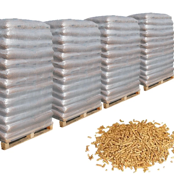 Premium Quality Wood Pellets In 15kg Bags En Plus A1class A1 Pine Wood