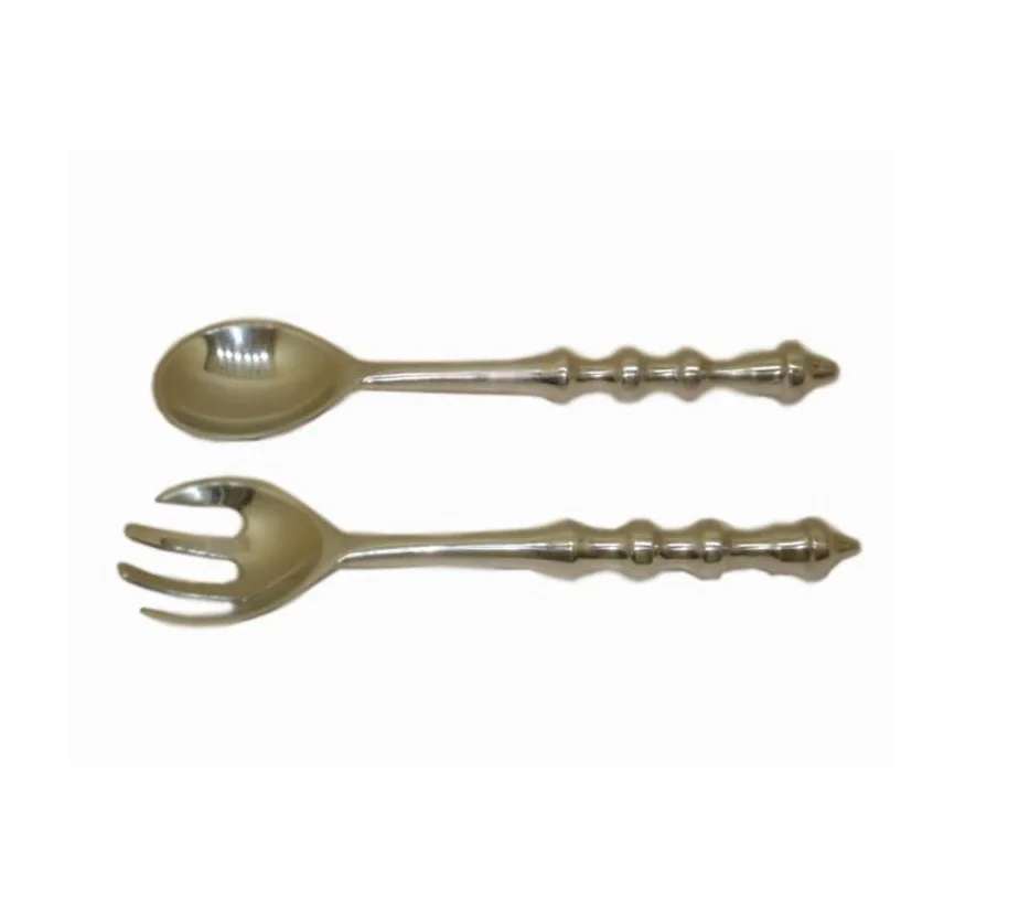 Позолоченный роскошный салатный сервис с мраморной ручкой для сервировки салата новый дизайн набор столовых приборов металлическая ложка и вилка