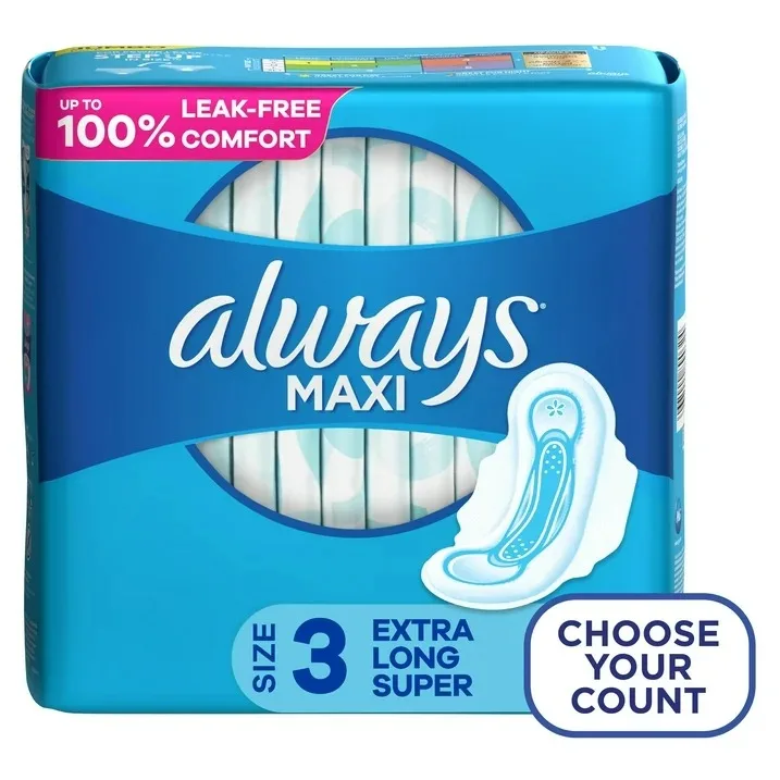 Always Maxi Pads Avec Ailes,Taille 3,Extra Long Super Absorbance,33 Ct Buy Toujours Des