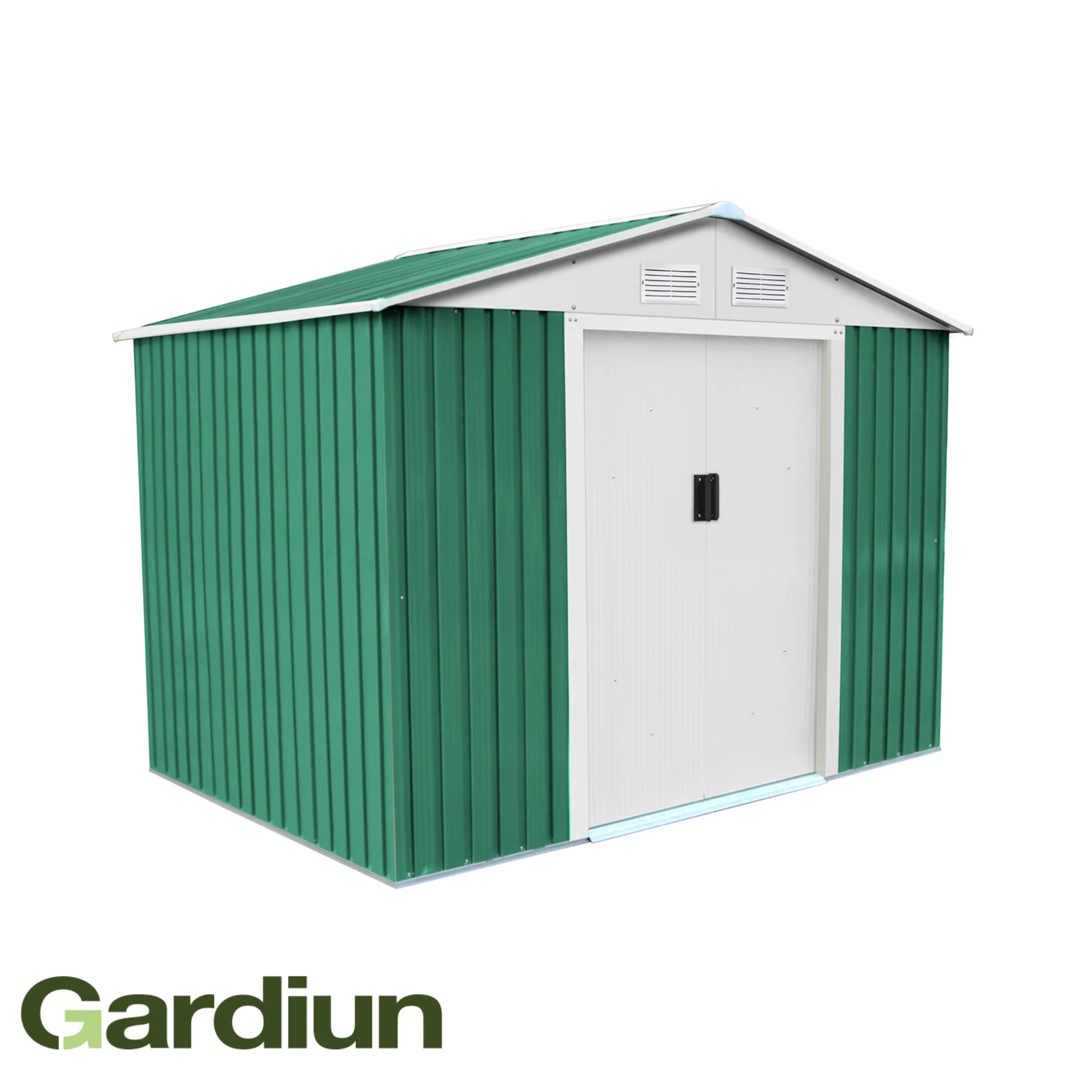 Garden Storage Metal Shed Cambrigde Green 4.72 M2 Double Door Outdoor