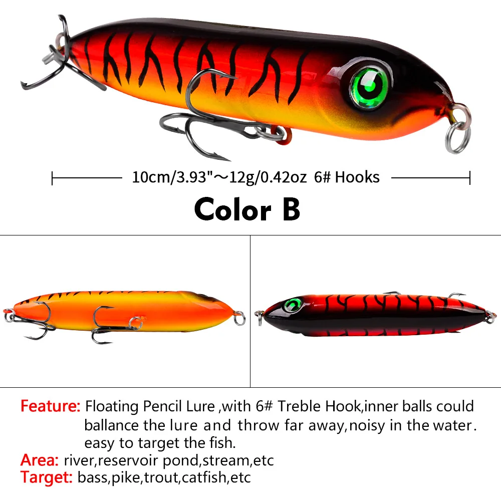 Demon Dragon Style Multiple Color Rattle Sound Louder Super Spook Fishing Float Lure For