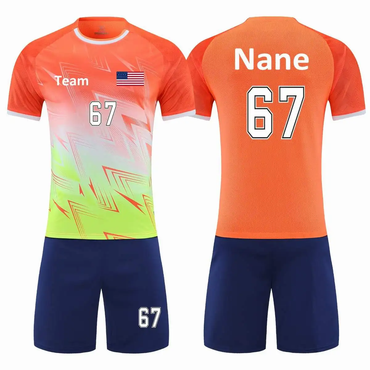 New Football Uniforms Kits Men Soccer Training Jersey Sets Sports Long ...