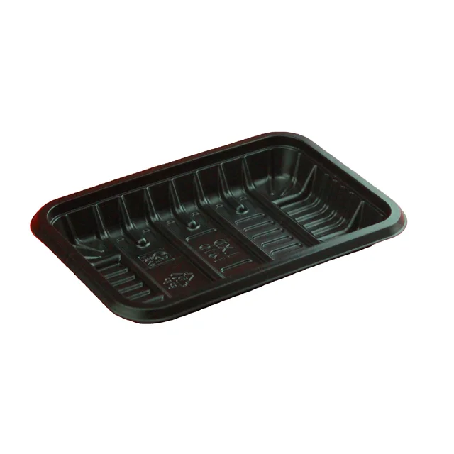 (LXD-1410)Disposable plastic tray vegetable and fruit tray takeaway box wholesale plastic packaging box  food container