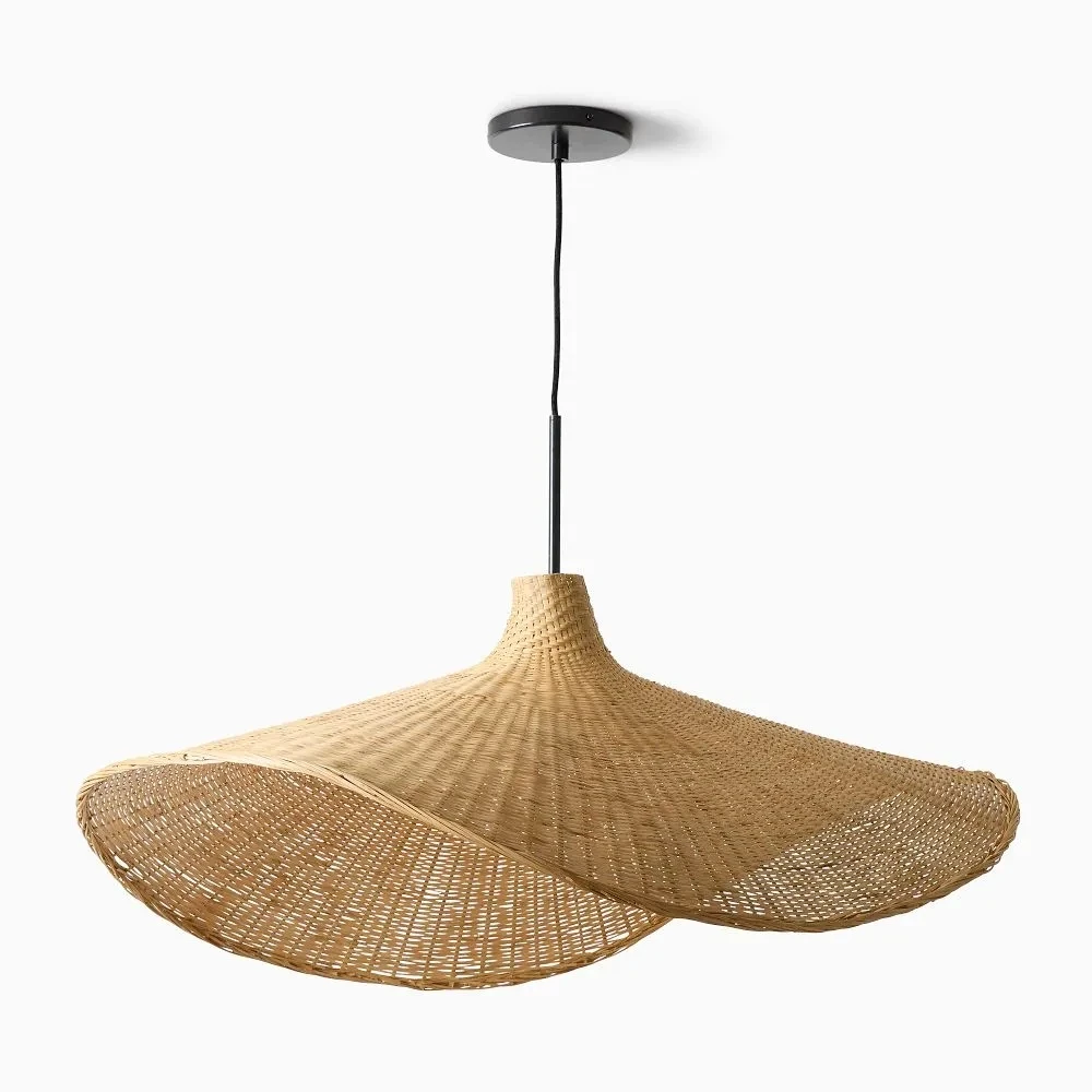 Новейший продукт бамбуковый тканый абажур дизайнерские лампы оттенки освещение дешевые товары для продажи