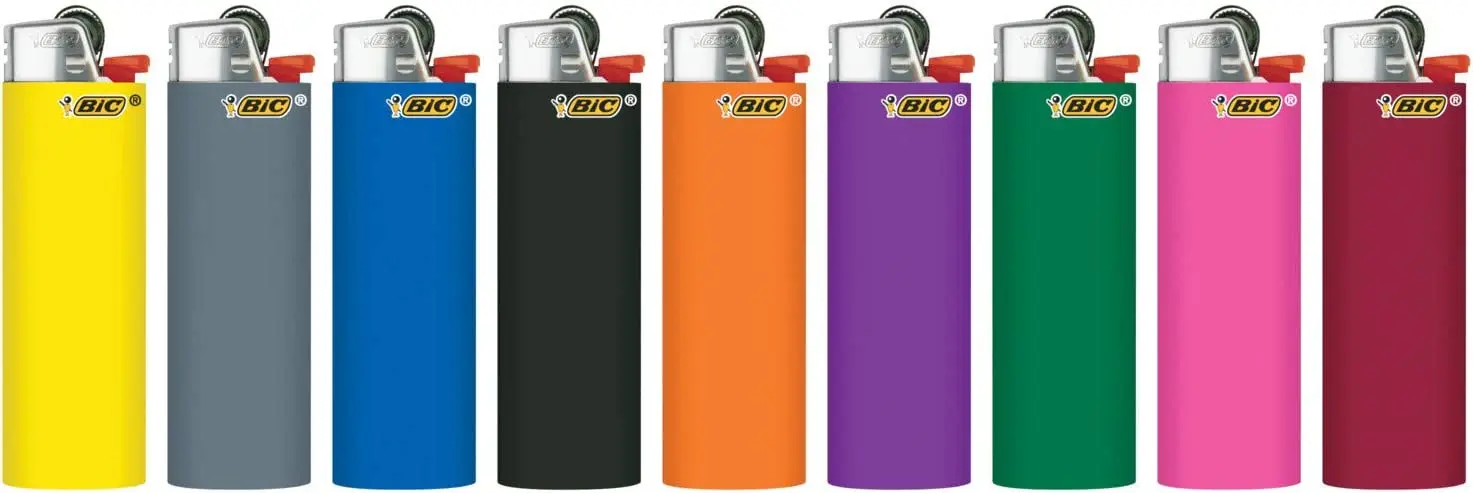 Big Size Bic Lighter Assorted Multi Color Flint Lighters Multi 1 2 4 8 ...