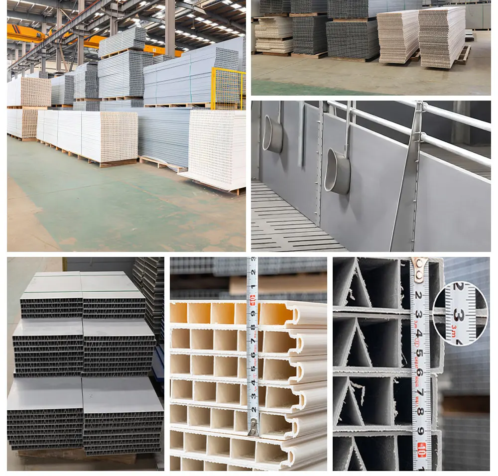 500*35mm Customized Size Pig Farming PVC Fence Wall for Livestock Board ...