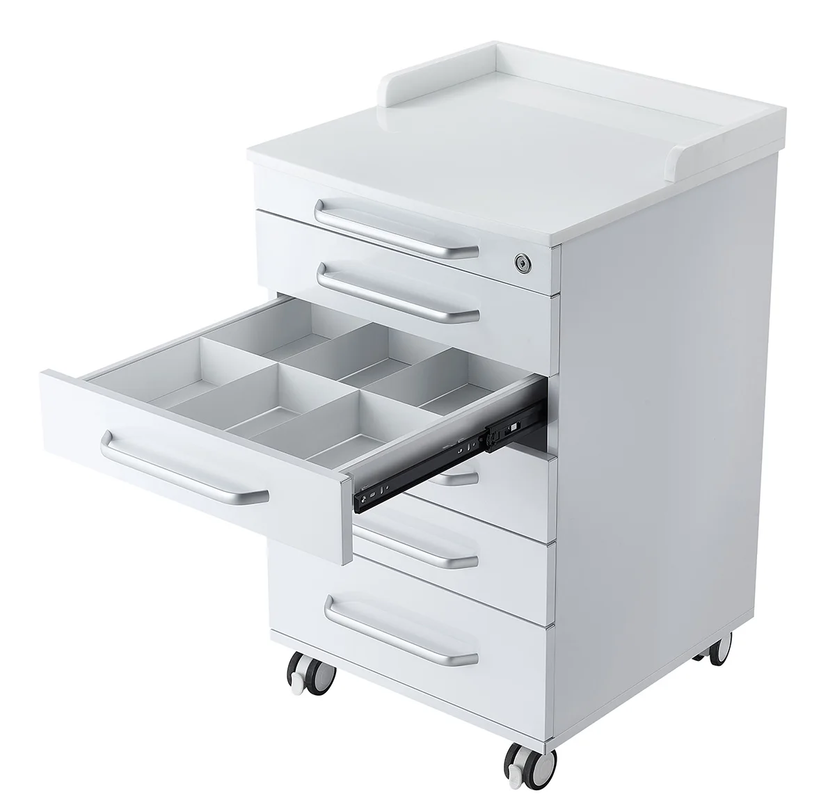 Hot Sale Movable Stainless Steel Trolley Dental Clinic Storage