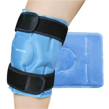 Reusable Hot Cold Compression For Knee Pain Relief Soft Plush Cooling Ice Gel Pack Wrap cold and hot gel pads for knee