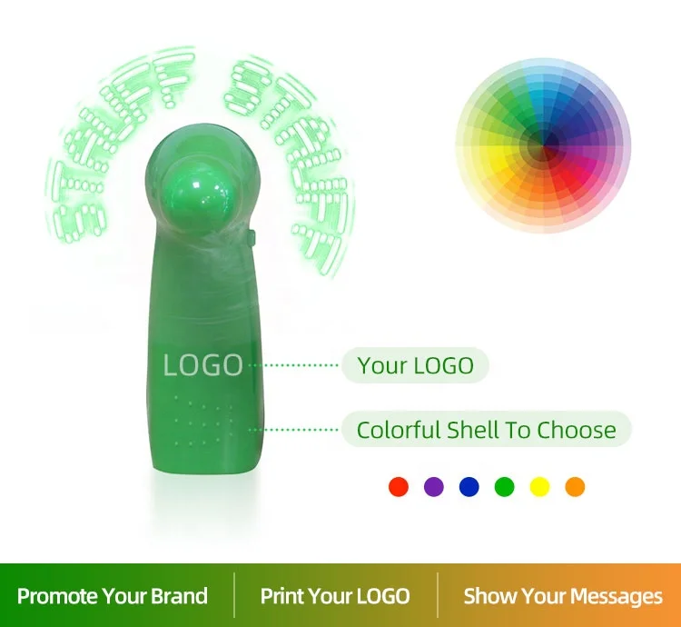 Flashing LED Text Fan Party Decoration | Portable Rechargeable Light up Display for Celebrations & Promotions