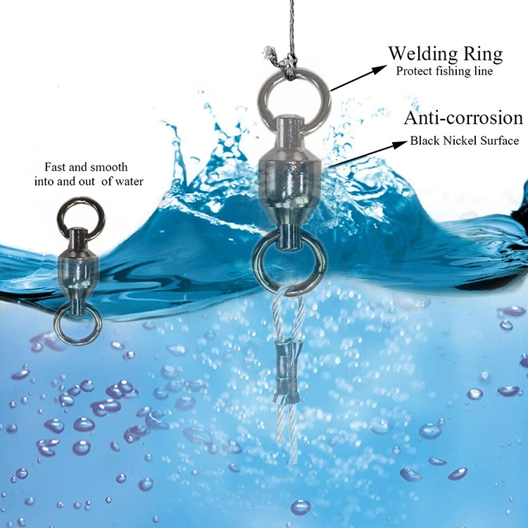 Offshore Big Game Trolling Fishing Ball Bearing Swivels Connector High