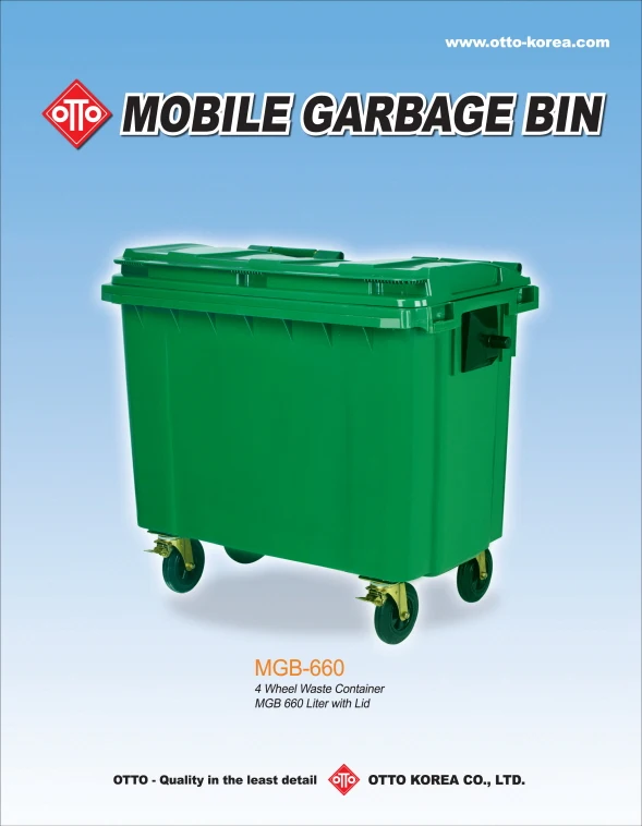 Garbage Container Waste Bins Solid Plastic Mobile Garbage Bin 600l