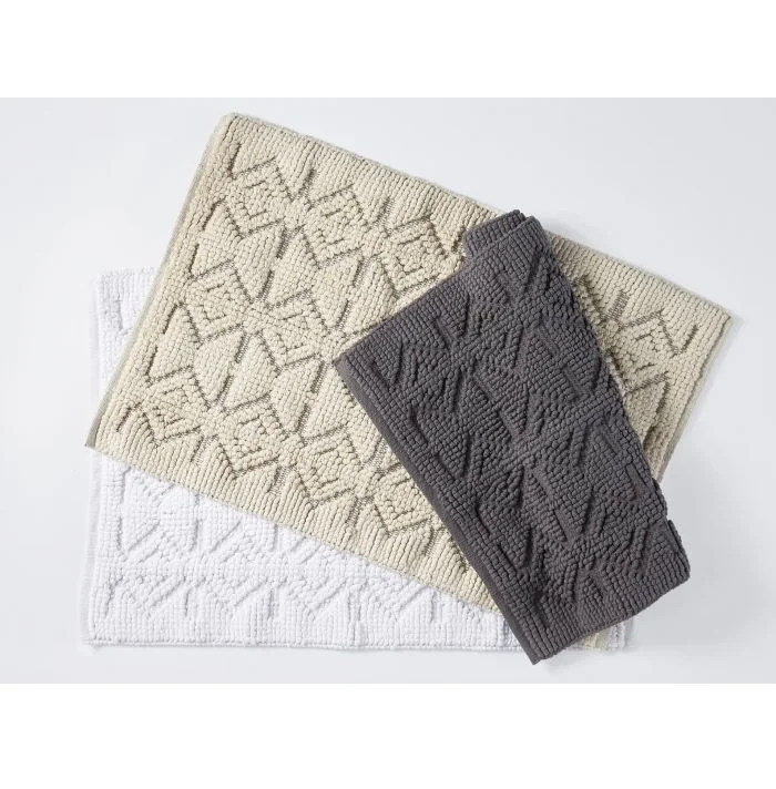 100 Natural Cotton Made Mat Customized Hand Woven Jacquard Bath Rug