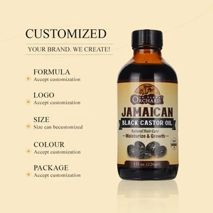 Organic Castor Oil Cold Pressed Hexane Free Organic Jamaican Black Castor Oil for Eyelashes and Eyebrows