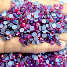 Wholesale Hot Sale beautiful SS16 AB Hot fix rhinestone iron on beads for bikini suit decoration