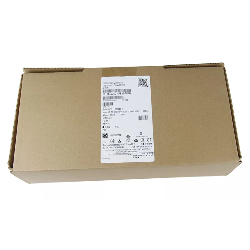 Brand New Original Unopened 6SL3210-1PE21-8UL0 Unopened Siemens G120 power module, integrated drive unit with stable frequency conversion output, overload protection and reliable vector control. 