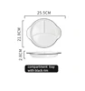 10"  3-section round (white with black rim)