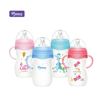 Trustworthy supplier baby milk bottle infant odor free wide-neck customizable feeding bottle for baby