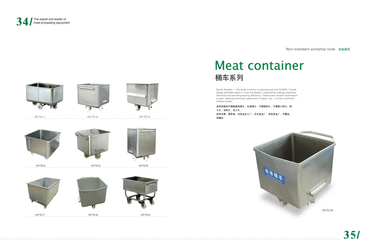 New Slaughter Line Meat Food Truck Stainless Steel Meat Truck for Slaughterhouse Equipment and Tools