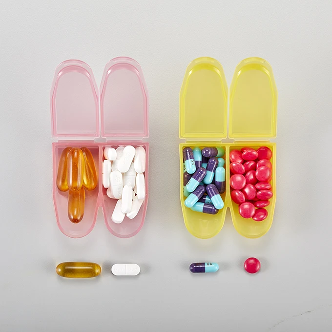 Декоративная мини-Радужная таблеточная коробка для путешествий