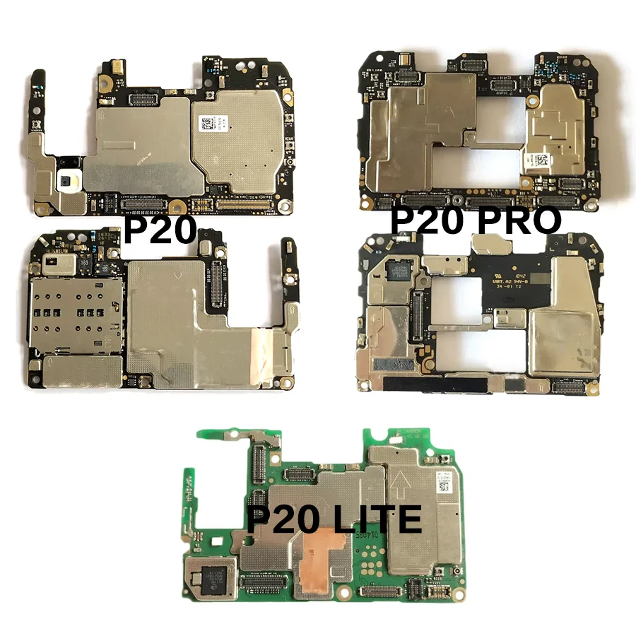 Original Unlocked Logic Motherboard for Huawei P20 P20pro P30 P30pro 6+64 6+128 Global Version Mainboard