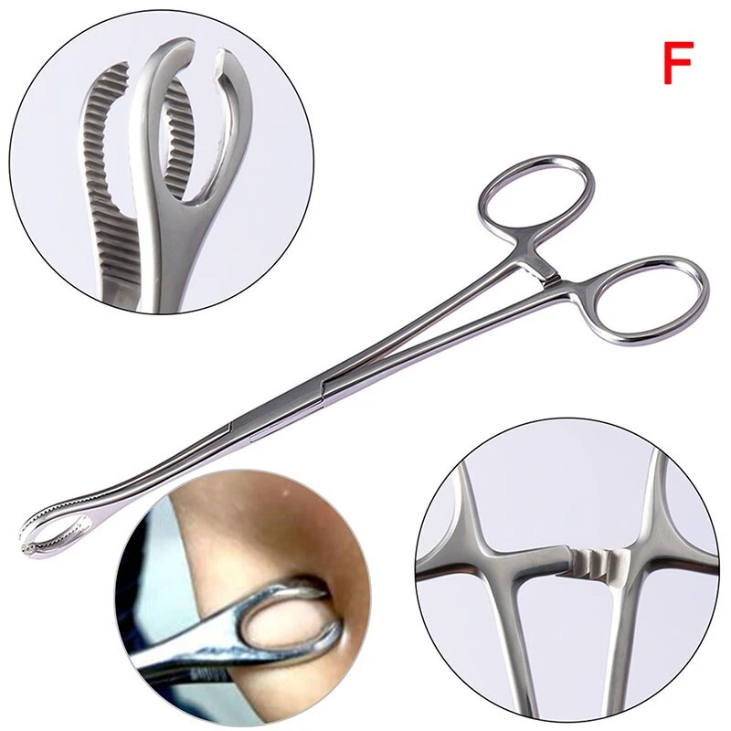 Opening Closing Needle Ball Clamp Plier Different Open Shape Tweezers Piercing Professional
