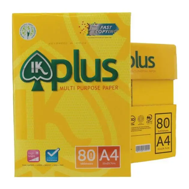Wholesale Office Ik Plus A4 Copy Paper Hot Sales/ 80 Gsm Premium Quality Ik Plus Multipurpose A4