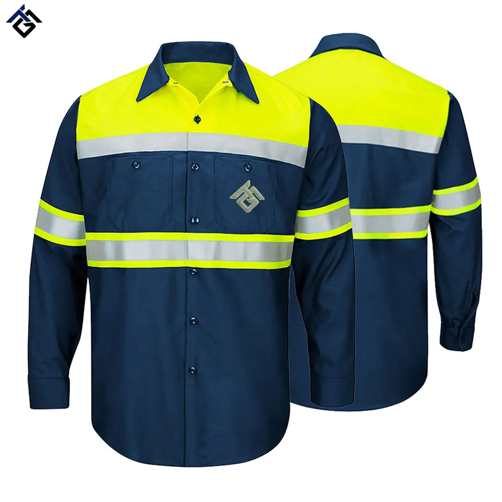 High Visibility Custom Logo Safety Tshirt Customized Design Custom Light Weight Long Sleeve