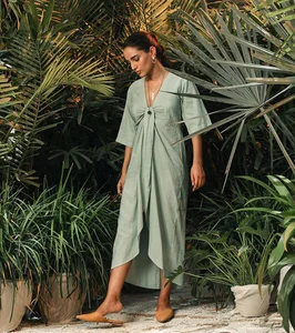 Women's 2026 Spring New Crepe Midi Dress Slim Chain Print Wide Neck Natural Waistline Digital Woven Print for Summer