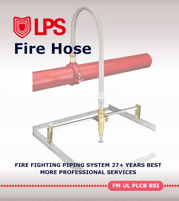 Fm Ul Fire Protection System Flexible Stainless Steel Hose Sprinkler ...