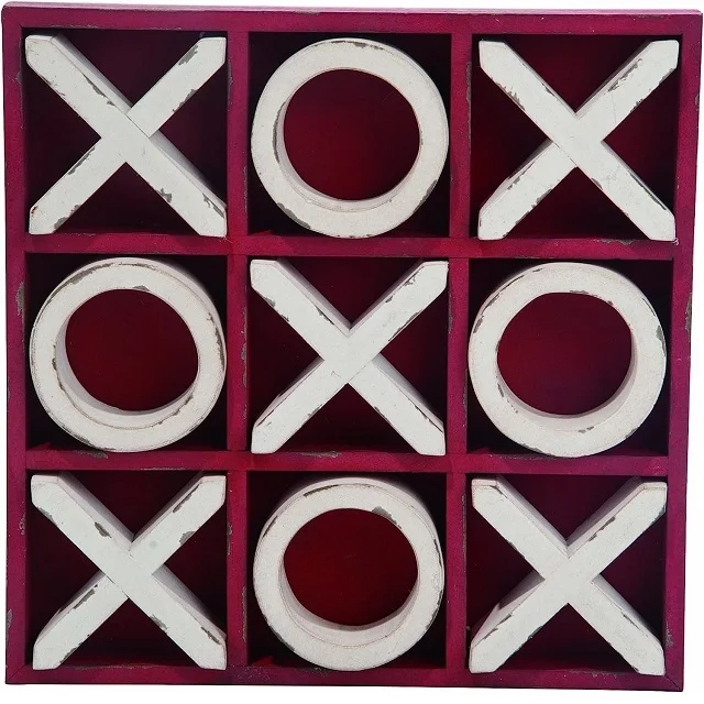 Premium Quality  Tic Toe Board Game Square Shaped & Yellow Pin Bole   XOXO  Puzzle Game Friends Family Time Pend Desk Game