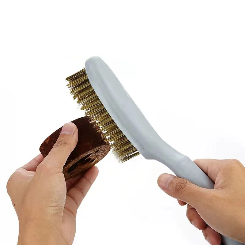 Plastic handle Clean metal dirt play stainless steel cleaning industrial steel brush