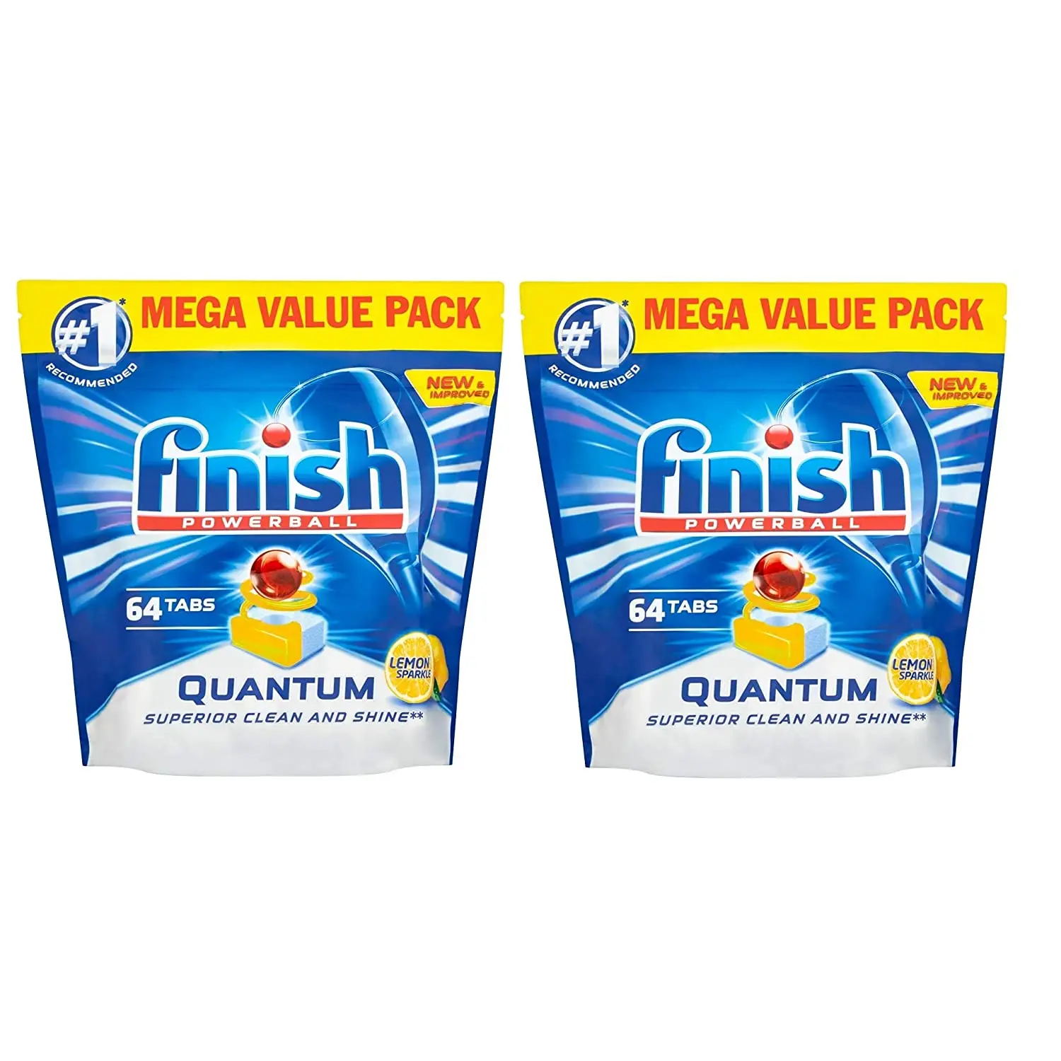 Finish Dishwasher Detergent,Quantum Max,Lemon,64 Tablets,Shine And Glass Protect Buy Finish