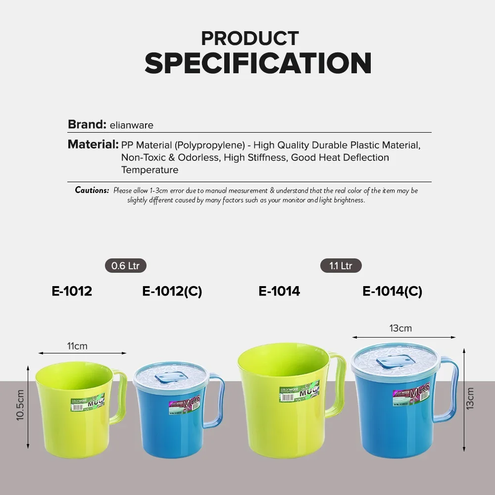 Elianware Microwavable & Portable Soup Container Or Mug With Lid Cover