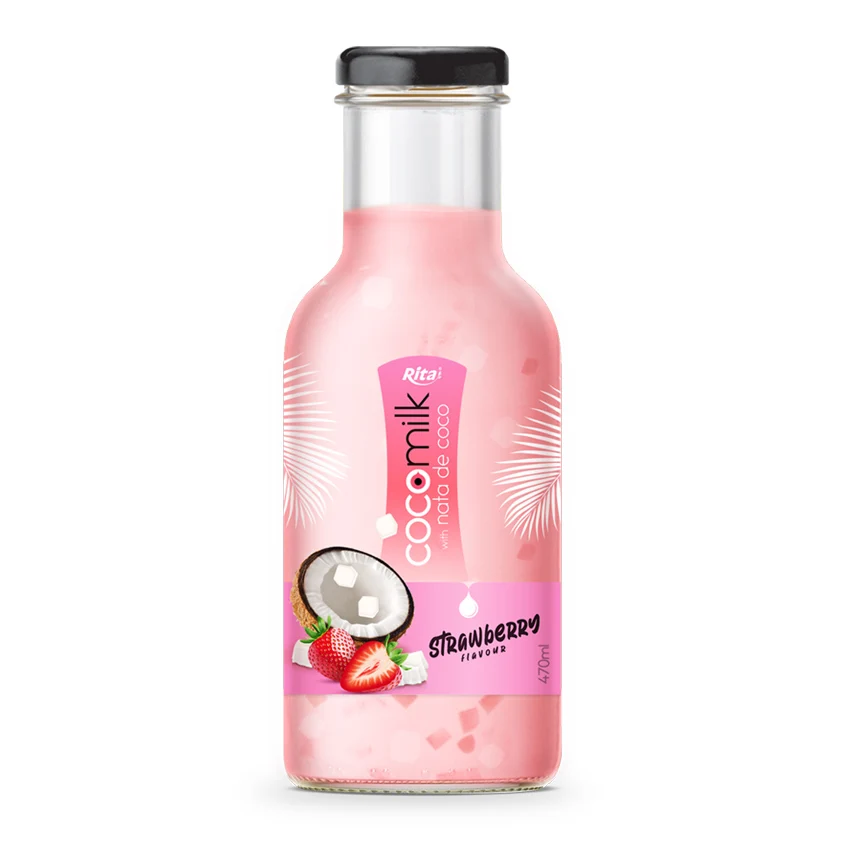 Кокосовое молоко собственной торговой марки со вкусом дуриана Nata De Coco 470 мл стеклянная бутылка пюре вьетнамского происхождения вкусный сок с бесплатным образцом