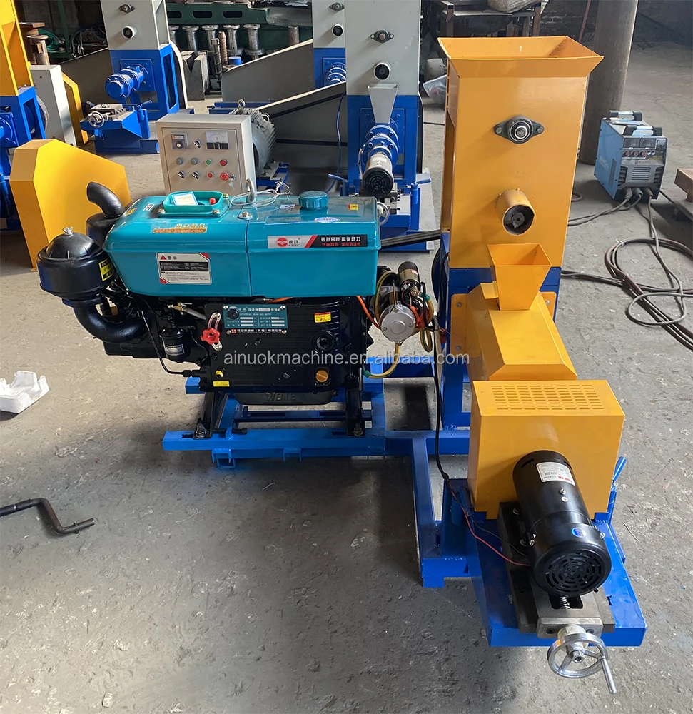 crumble pellet floating feed extruder process kibble machine for fish food