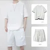 A12 Waffle Shorts Set White