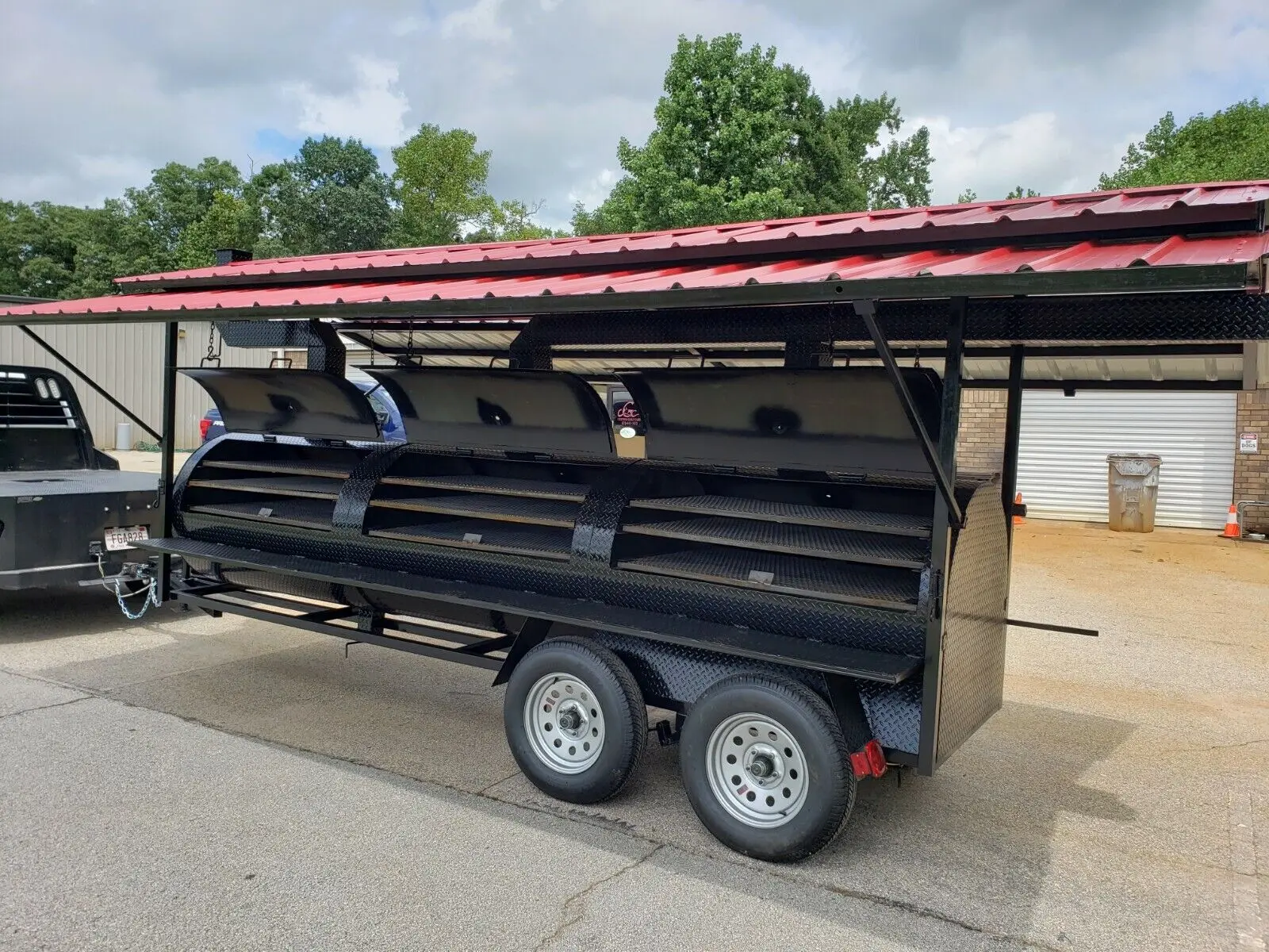 Mega Grill Master Roof Bbq Smokee Cooker Trailer Mobile Food Truck