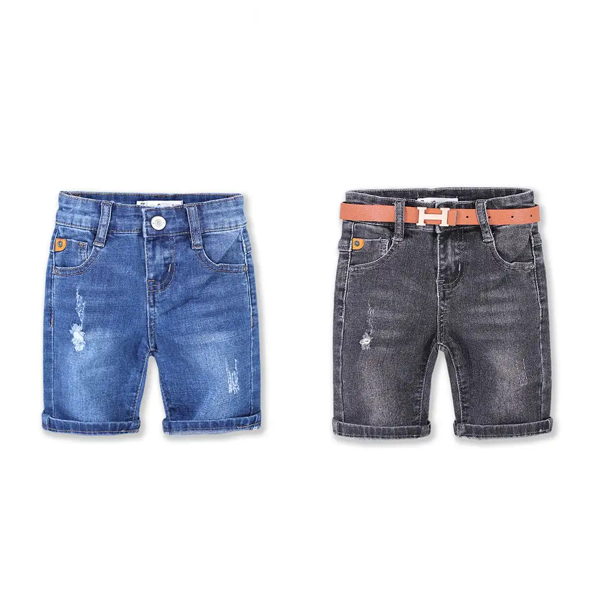 Children Summer Clothes Multi Color Kids Jean Half Pant Cut Off Zip Fly  Bermuda Denim Jeans Shorts for Boys