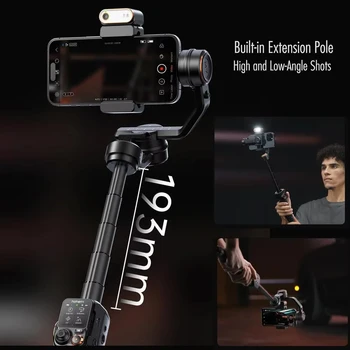 Hohem M7 Cell Phone Gimbal Stabilizer 3-axis Anti-Shake Stands Extendable Selfie Stick for Live Vlog detail image