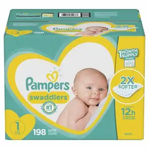 Pampers Baby Diapers Size 4, 150 Count - Swaddlers, ONE MONTH SUPPLY (Packaging and Prints on Diapers May Vary)