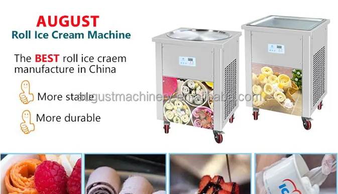 Rolling Ice Cream Machine Comercial Maquina De Helados Roller Rolls ...