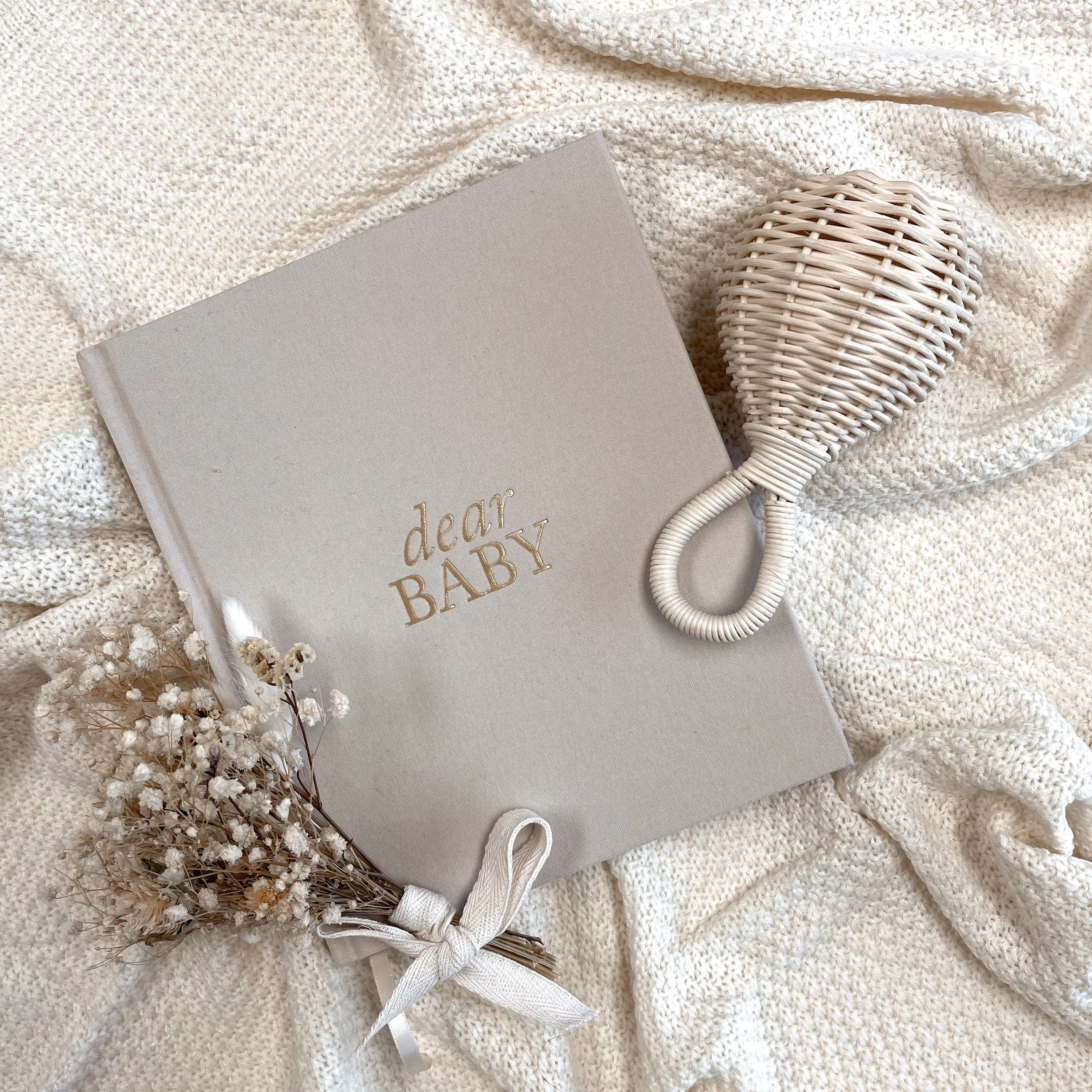 Ursery-sonajeros de mimbre tejidos a mano para bebé recién nacido