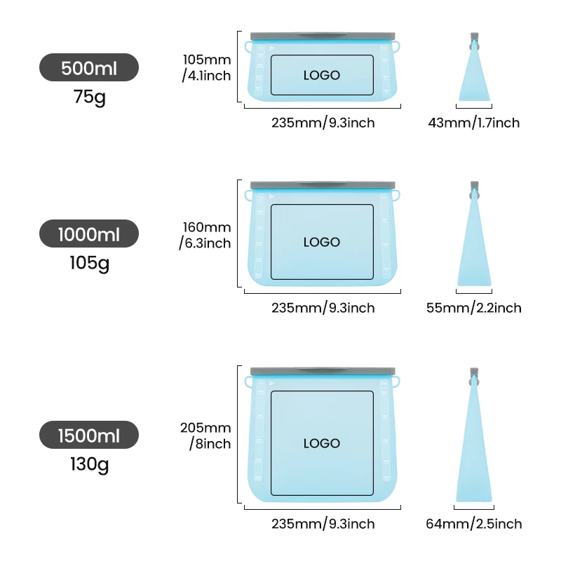 Многоразовый силиконовый контейнер для пищевых продуктов