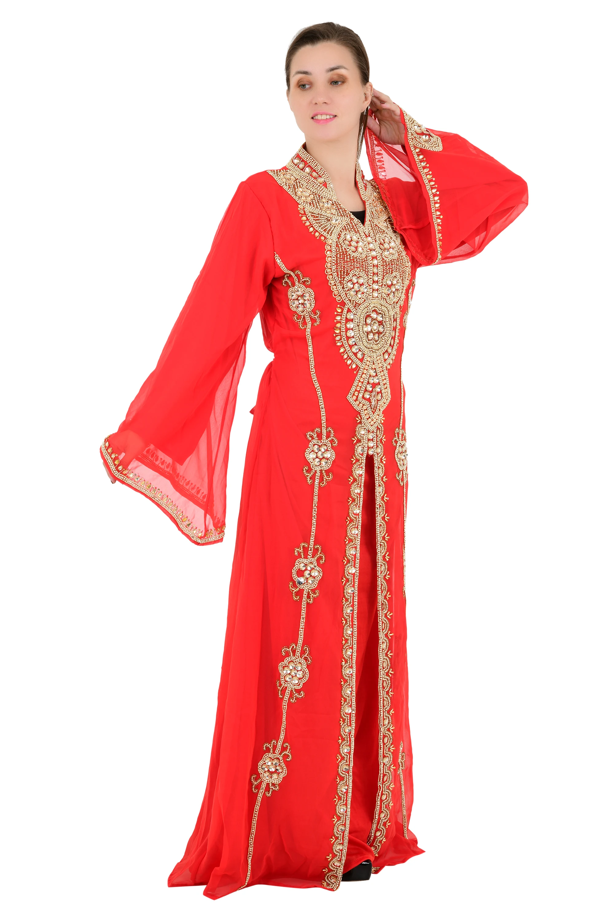Royal Threads Latest Luxury Collection Design Style Long Abaya Dress Modest Jellabiya Robes Embroidered Kaftans Breathable Arab