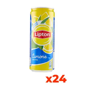 For Lipton Premium Quality Lemon Iced Tea Drink 330ml Sleek Can 24 Cans for Home Use