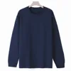 Solid Color Ribbed Navy Blue