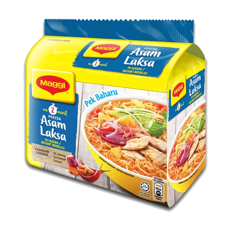 Maggi 2minn Asam Laksa Instant Noodle Small Packaging 78g X 5s X 12