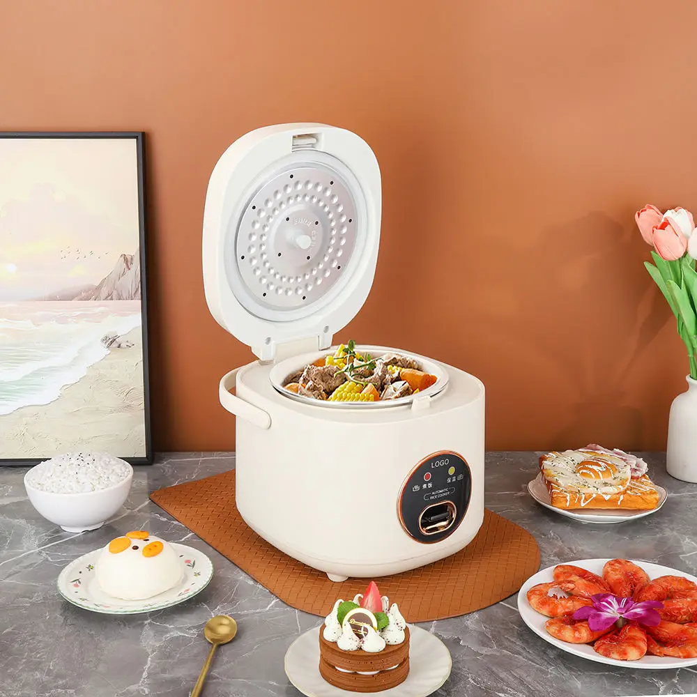 Mini Electric Rice Cooker Small Portable One Key Automatic Rice  Cooking Pot 1-2 People Rice Cooker for Home